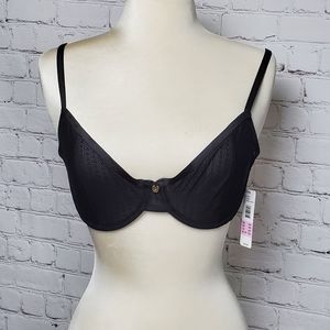 NEW Sam Edelman Black Geo Mesh Underwire Bra 32C 34DD